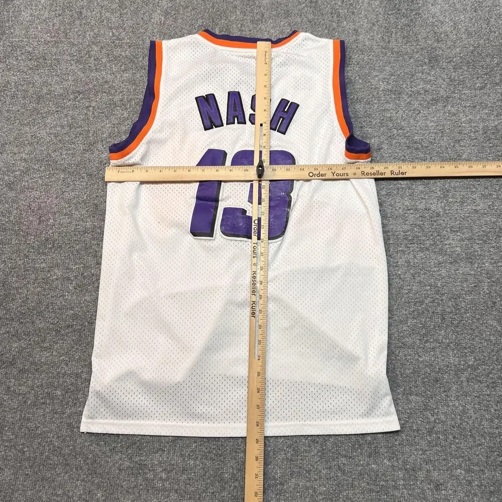 Phoenix Suns Jersey Mens S White NBA Steve Nash 13 Adidas Hardwood Classics